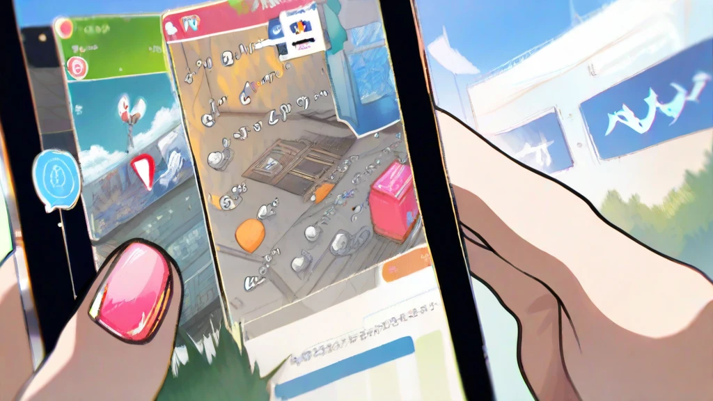 スマホでアンケートに答えている人2