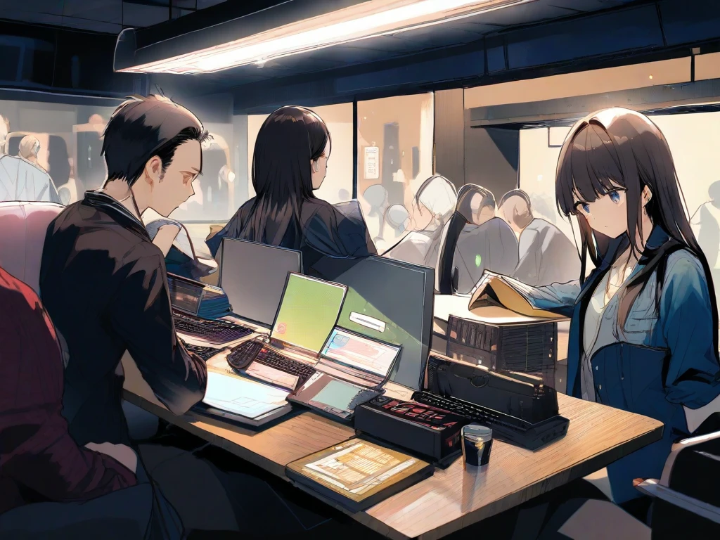 パソコン作業している人