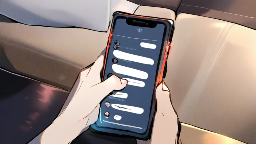 ソファーに座ってスマホでアンケートに答えている人