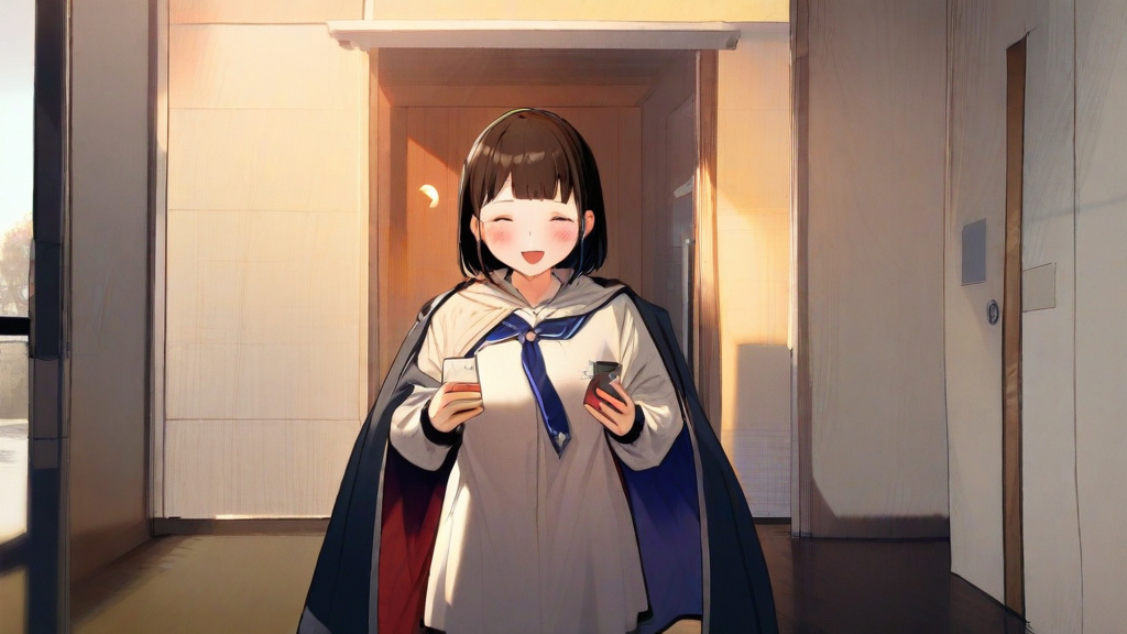 報酬発生の通知を見て喜ぶイメージ